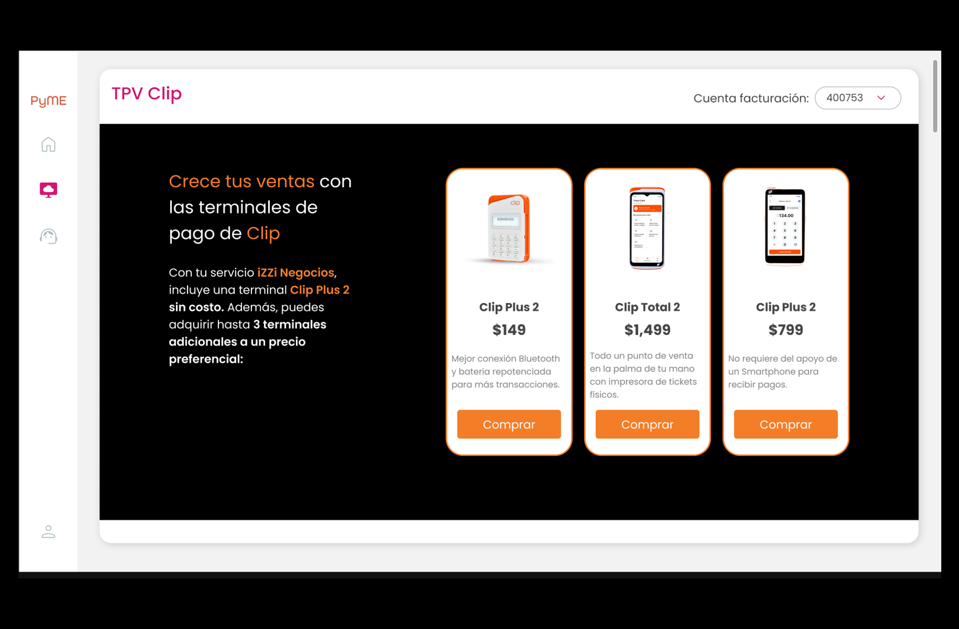 Portal PyME: servicios y saldo